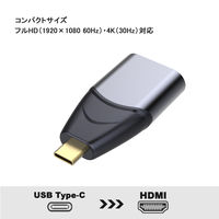 USB Type-C to HDMI 変換アダプター 4K30Hz コンパクトタイプ VV-UCHD-SV Vodaview