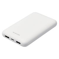 モバイルバッテリー 大容量 薄型 軽量 USB-C/A 合計最大 20W 10000mAh EC-C11WH エレコム 1個