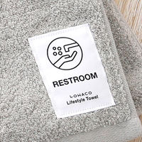 今治タオル フェイスタオル LOHACO lifestyle towel グレー トイレ用 約34cm×75cm 1枚  オリジナル