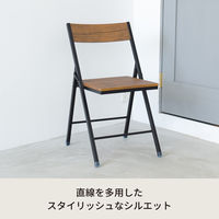 永井興産 ヴィンテージスクエアチェア BR（ブラウン） NK-117BR 1脚（直送品）