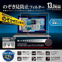 エレコム プライバシーフィルター 13.3Wインチ(16:10) 吸着タイプ 着脱式 EF-PFNS133W10 1個（直送品）