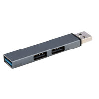 USBハブ USB-A 3ポート USB3.2Gen1 USB2.0 グレー UH-3423GY 1個 ナカバヤシ