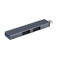 USB Type-Cハブ USB-A×3ポート USB3.2Gen1 USB2.0 グレー UH-C3413GY 1個 ナカバヤシ