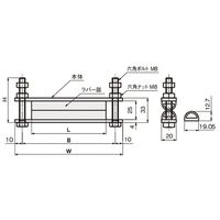 岩田製作所 エアチューブブラケット|ストレートタイプ1 CL200ー50 1セット(3個)（直送品）
