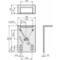 岩田製作所 センサブラケット(レーザーセンサ用)|LNーSタイプ(ストレート) FSLNS035ーS 1セット(3個)（直送品）