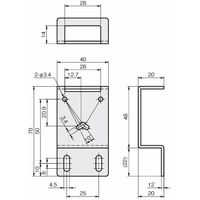 岩田製作所 センサブラケット(レーザーセンサ用)|LNーZタイプ FSLNZ045ーS 1セット(3個)（直送品）