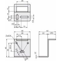 岩田製作所 センサブラケット(レーザーセンサ用)|LNーLタイプ FSLNL030ーS 1セット(3個)（直送品）