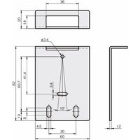 岩田製作所 センサブラケット(レーザーセンサ用)|LQーSタイプ(ストレート) FSLQS040ーS 1セット(3個)（直送品）