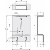 岩田製作所 センサブラケット(レーザーセンサ用)|LQーZタイプ FSLQZ045ーS 1セット(3個)（直送品）