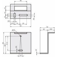 岩田製作所 センサブラケット(レーザーセンサ用)|LQーLタイプ FSLQL030ーS 1セット(3個)（直送品）