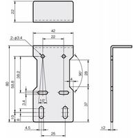 岩田製作所 センサブラケット(レーザーセンサ用)|LRーSタイプ(ストレート) FSLRS030ーS 1セット(4個)（直送品）