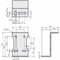 岩田製作所 センサブラケット(レーザーセンサ用)|LRーLタイプ FSLRL025ーS 1セット(4個)（直送品）