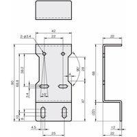 岩田製作所 センサブラケット(レーザーセンサ用)|LRーZタイプ FSLRZ040ーS 1セット(3個)（直送品）