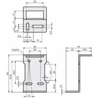 岩田製作所 センサブラケット(レーザーセンサ用)|LSーLタイプ FSLSL045ーS 1セット(3個)（直送品）