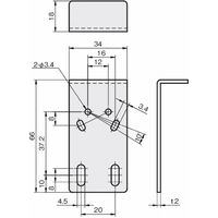 岩田製作所 センサブラケット(レーザーセンサ用)|LAーSタイプ(ストレート) FSLAS045ーS 1セット(3個)（直送品）