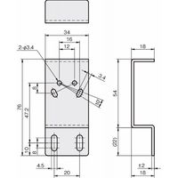 岩田製作所 センサブラケット(レーザーセンサ用)|LAーZタイプ FSLAZ055ーS 1セット(3個)（直送品）