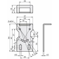 岩田製作所 センサブラケット(レーザーセンサ用)|LBーSタイプ(ストレート) FSLBS035ーS 1セット(3個)（直送品）