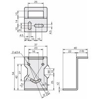 岩田製作所 センサブラケット(レーザーセンサ用)|LBーLタイプ FSLBL035ーS 1セット(3個)（直送品）