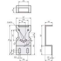 岩田製作所 センサブラケット(レーザーセンサ用)|LBーZタイプ FSLBZ045ーS 1セット(3個)（直送品）