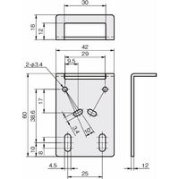 岩田製作所 センサブラケット(レーザーセンサ用)|LCーSタイプ(ストレート) FSLCS035ーS 1セット(3個)（直送品）