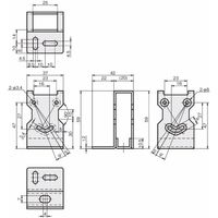 岩田製作所 センサブラケット(レーザーセンサ用)|LBーFタイプ(フルガード) FSLBF040ーS 1セット(2個)（直送品）