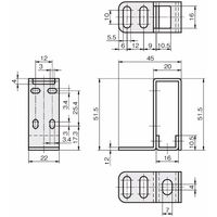 センサブラケット(光電センサ用)|アルミフレーム用ブラケット フルガード(フラット取付)タイプ FSATF030ーS 1セット(3個)（直送品）