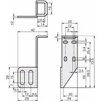 センサブラケット(光電センサ用)|アルミフレーム用ブラケット ストレート(サイド取付)タイプ FSASM030ーS 1セット(4個)（直送品）