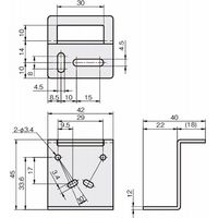 岩田製作所 センサブラケット(レーザーセンサ用)|LCーLタイプ FSLCL030ーS 1セット(3個)（直送品）