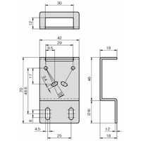 岩田製作所 センサブラケット(レーザーセンサ用)|LCーZタイプ FSLCZ045ーS 1セット(3個)（直送品）