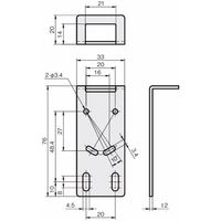 岩田製作所 センサブラケット(レーザーセンサ用)|LDーSタイプ(ストレート) FSLDS030ーS 1セット(3個)（直送品）