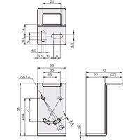 岩田製作所 センサブラケット(レーザーセンサ用)|LDーLタイプ FSLDL025ーS 1セット(3個)（直送品）