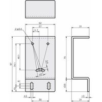 岩田製作所 センサブラケット(レーザーセンサ用)|LEーZタイプ FSLEZ035ーS 1セット(2個)（直送品）