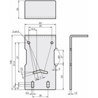 岩田製作所 センサブラケット(レーザーセンサ用)|LFーSタイプ(ストレート) FSLFS030ーS 1セット(2個)（直送品）
