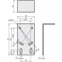 岩田製作所 センサブラケット(レーザーセンサ用)|LGーSタイプ(ストレート) FSLGS055ーS 1セット(3個)（直送品）