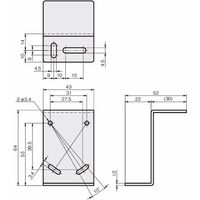 岩田製作所 センサブラケット(レーザーセンサ用)|LGーLタイプ FSLGL050ーS 1セット(3個)（直送品）