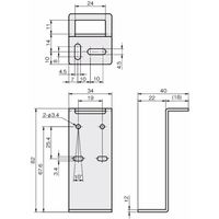 岩田製作所 センサブラケット(レーザーセンサ用)|LHーLタイプ FSLHL050ーS 1セット(4個)（直送品）