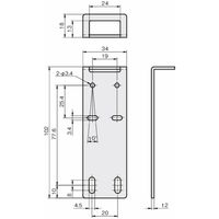 岩田製作所 センサブラケット(レーザーセンサ用)|LHーSタイプ(ストレート) FSLHS060ーS 1セット(4個)（直送品）