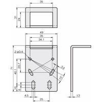 岩田製作所 センサブラケット(レーザーセンサ用)|LKーSタイプ(ストレート) FSLKS040ーS 1セット(3個)（直送品）