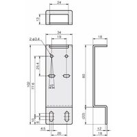 岩田製作所 センサブラケット(レーザーセンサ用)|LHーZタイプ FSLHZ060ーS 1セット(3個)（直送品）