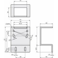 岩田製作所 センサブラケット(レーザーセンサ用)|LJーZタイプ FSLJZ050ーS 1セット(2個)（直送品）