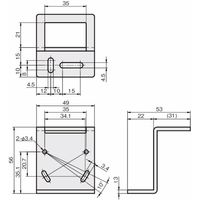 岩田製作所 センサブラケット(レーザーセンサ用)|LKーLタイプ FSLKL035ーS 1セット(2個)（直送品）