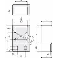 岩田製作所 センサブラケット(レーザーセンサ用)|LKーZタイプ FSLKZ045ーS 1セット(2個)（直送品）