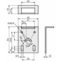 岩田製作所 センサブラケット(レーザーセンサ用)|LLーSタイプ(ストレート) FSLLS030ーS 1セット(3個)（直送品）
