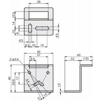 岩田製作所 センサブラケット(レーザーセンサ用)|LLーLタイプ FSLLL025ーS 1セット(3個)（直送品）