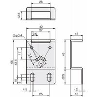 岩田製作所 センサブラケット(レーザーセンサ用)|LLーZタイプ FSLLZ040ーS 1セット(3個)（直送品）