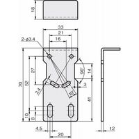 岩田製作所 センサブラケット(レーザーセンサ用)|LMーSタイプ(ストレート) FSLMS045ーS 1セット(3個)（直送品）