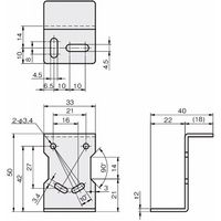 岩田製作所 センサブラケット(レーザーセンサ用)|LMーLタイプ FSLML035ーS 1セット(3個)（直送品）