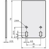 岩田製作所 センサブラケット(反射板用)|RDーSタイプ(ストレート) FSRDS045ーS 1セット(4個)（直送品）