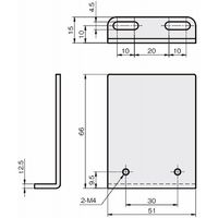 岩田製作所 センサブラケット(反射板用)|RDーLタイプ FSRDL040ーS 1セット(3個)（直送品）