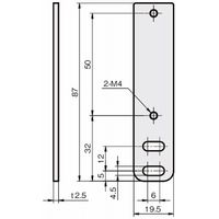 岩田製作所 センサブラケット(反射板用)|RFーSタイプ(ストレート) FSRFS040ーS 1セット(4個)（直送品）